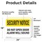 Signmission Do Not Open Door Alarm Will Sound OSHA Security Notice Sign, Vinyl Decal, 24in W x 18in L, 2PK OS-2PACK-SN-D-1824-L-11520 - alternate 6